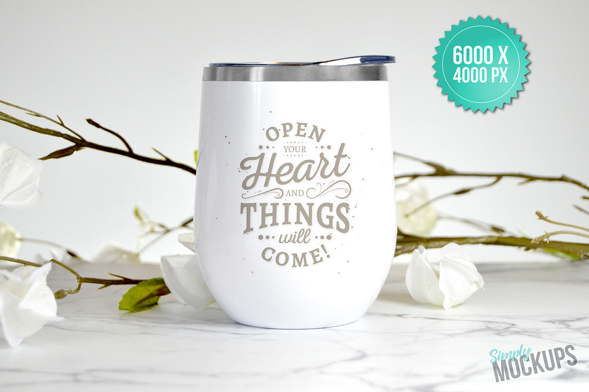 White Wine Tumbler Mockup, a Product Mockup by Simply Mockups (Photo 2 of 2)