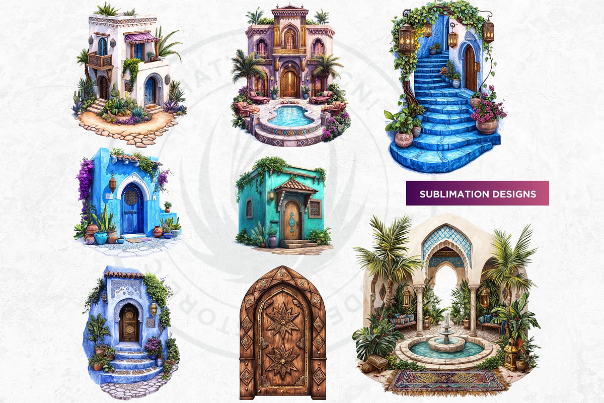 Morocco Travel clipart Set, a Decorative Illustration by ThatsDesignArt (Photo 5 of 10)