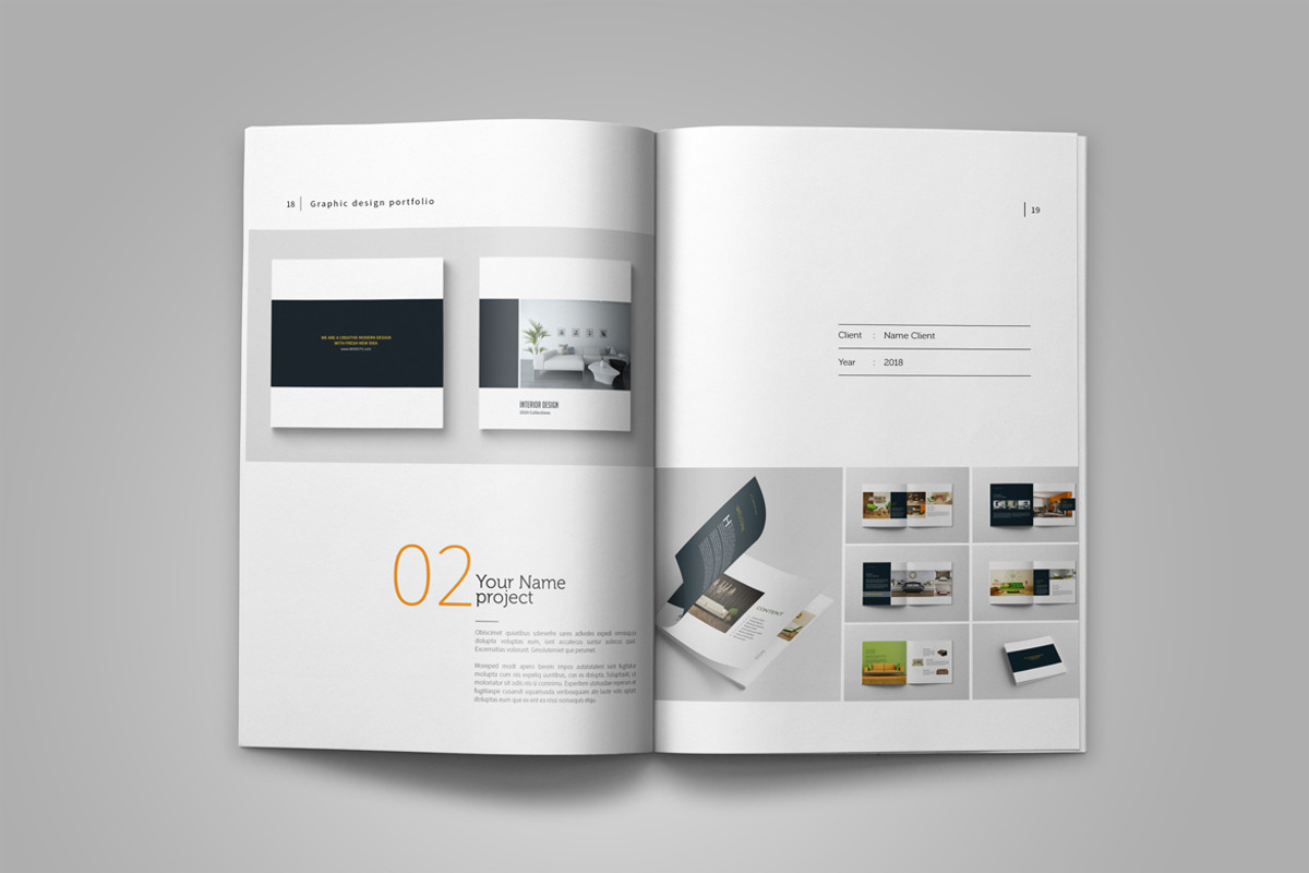 Graphic Design Portfolio Template, a Brochure Template by adekfotografia (Photo 14 of 42)