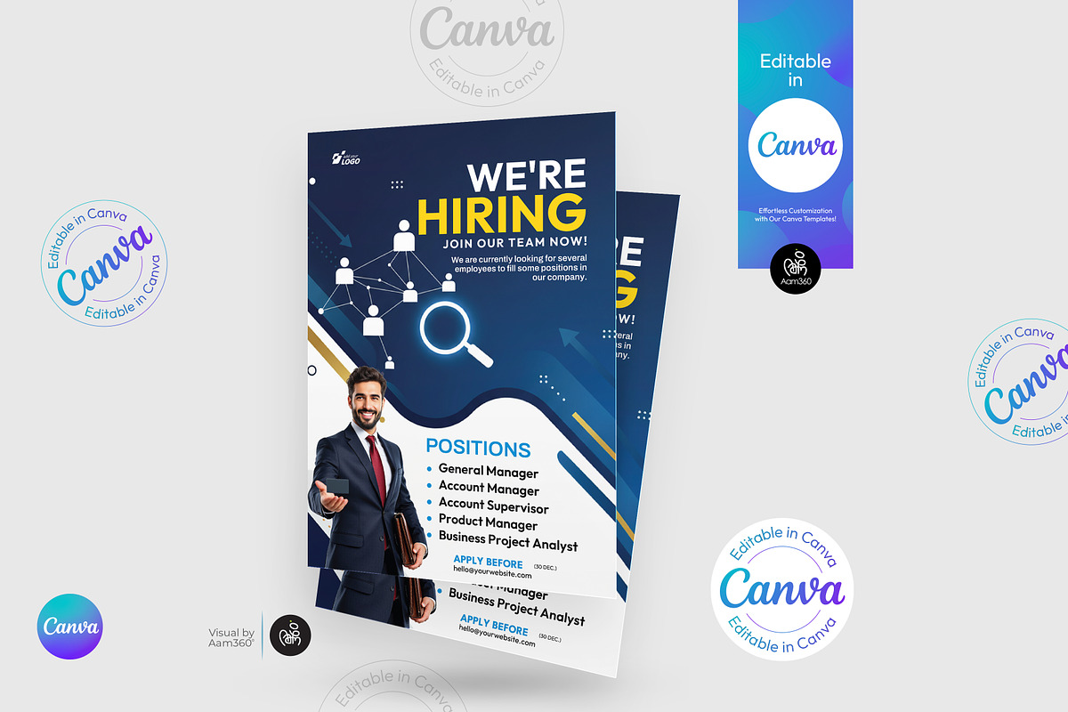 Hiring Flyer Template, a Flyer Template by Aam360 (Photo 3 of 3)