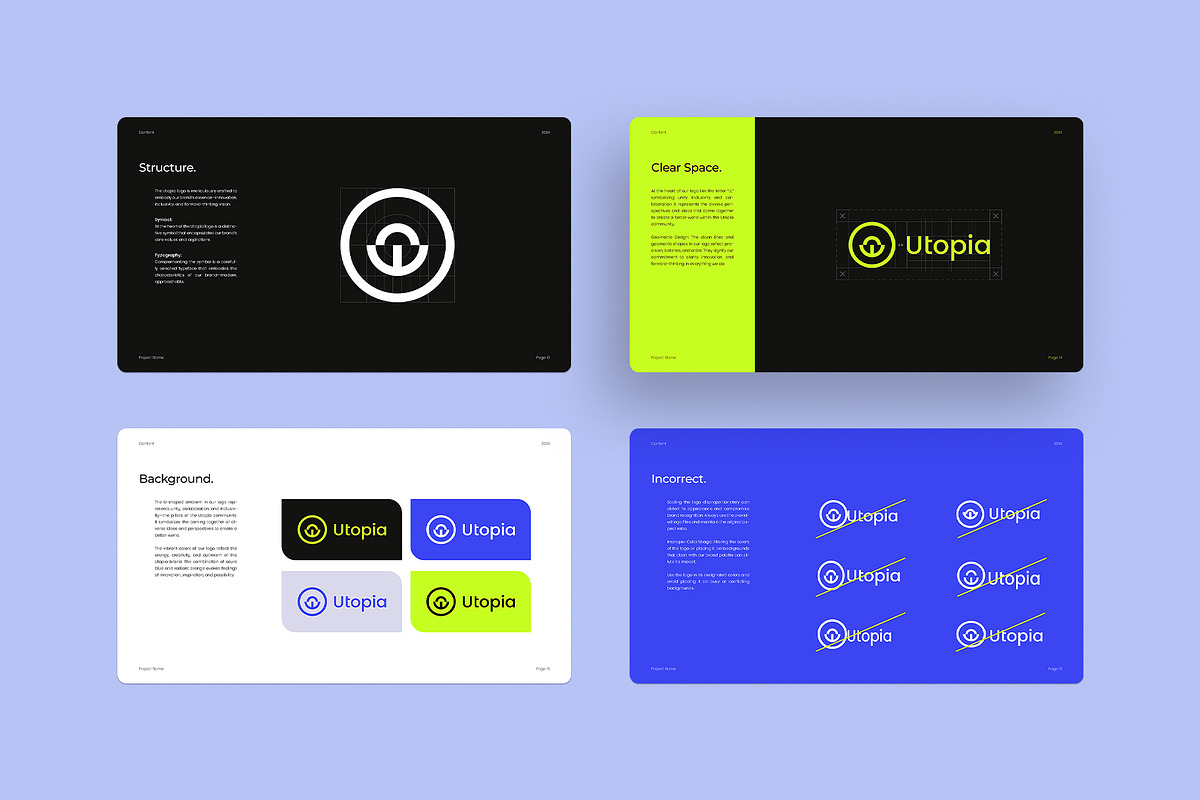 Utopia V2| Brand Guidelines Template, a Branding & Logo Template by graphypix (Photo 4 of 20)