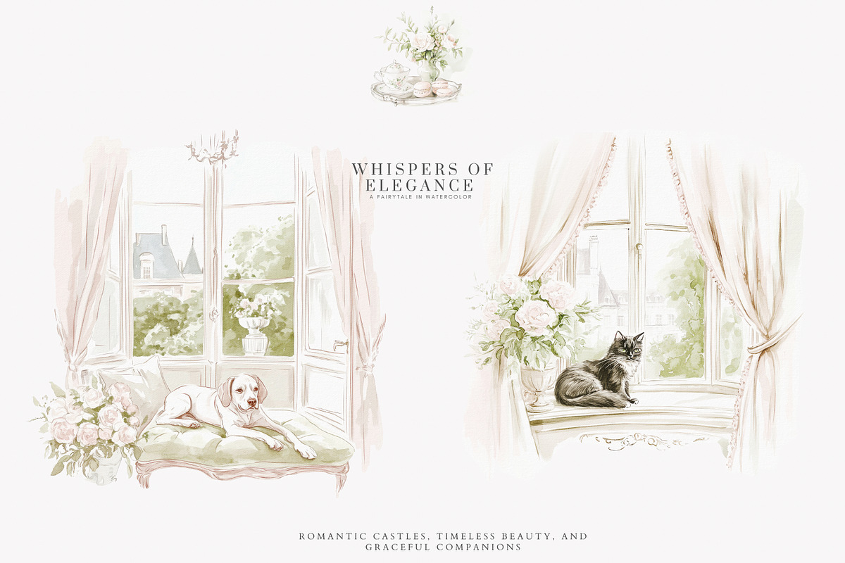 chateau art vintage chateau png, a Decorative Illustration by Patishop Art (Photo 5 of 16)