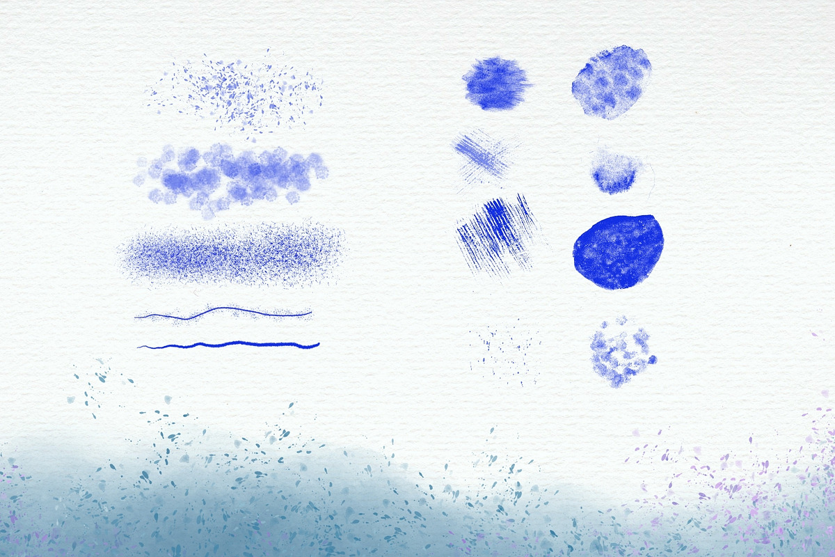 Watercolor Procreate Brushes, a Brush Add-On by Elatedowl (Photo 3 of 6)