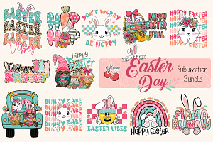 Easter Day Sublimation Bundle PNG