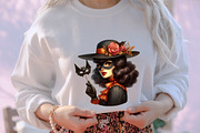Watercolor Halloween Black Woman, an Illustration by designcity5 (Thumbnail 5 of 5)