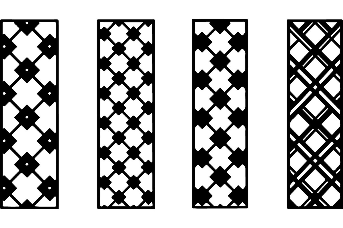 Black Geometric Pattern Panel Set, an Object Graphic by Designer_Momina (Photo 6 of 13)