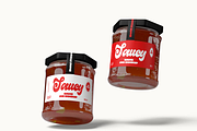 Glass Sauce Jar Label Mockup, a Packaging Mockup by graphicsauce (Thumbnail 3 of 4)