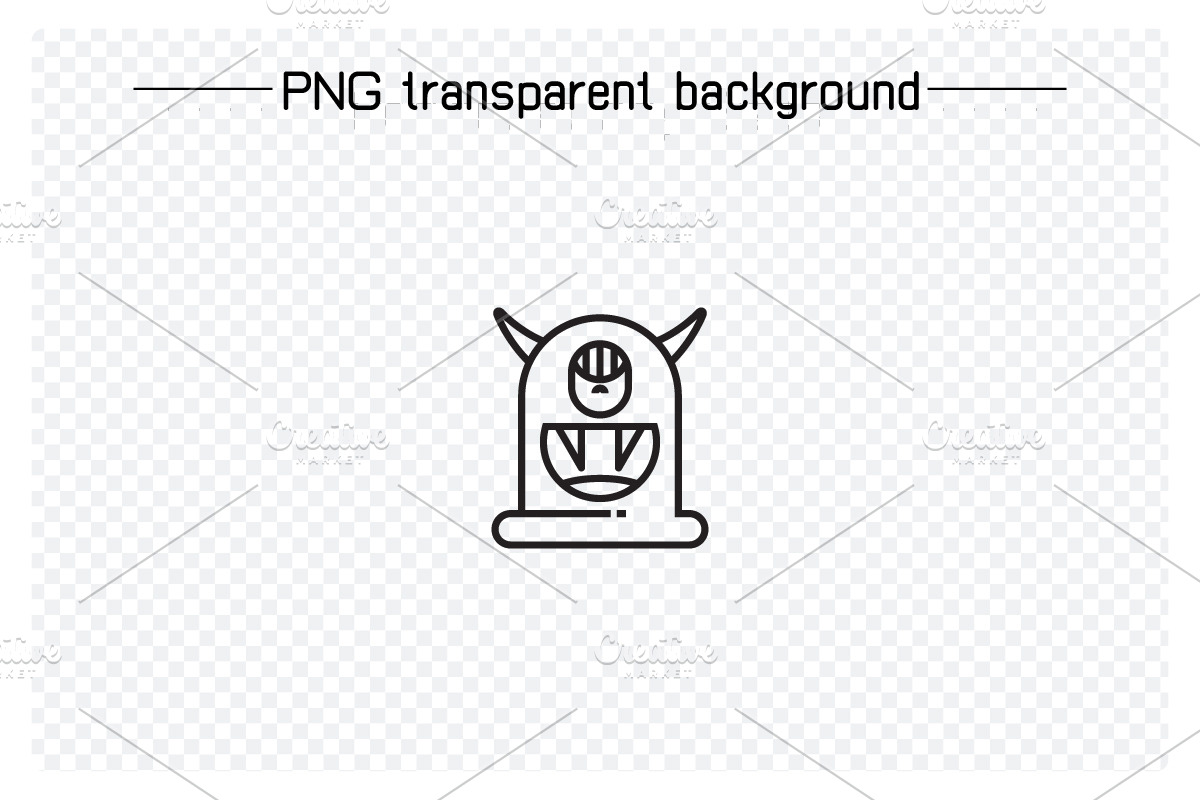 Cute Monster Characters Line Icons, an Outline Icon by Designfour (Photo 5 of 7)