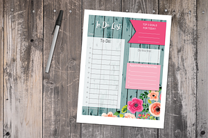 To Do List - Floral Printable