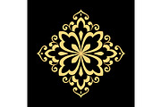 Golden vector pattern on a black, a Decorative Illustration by RODINA (Thumbnail 1 of 3)