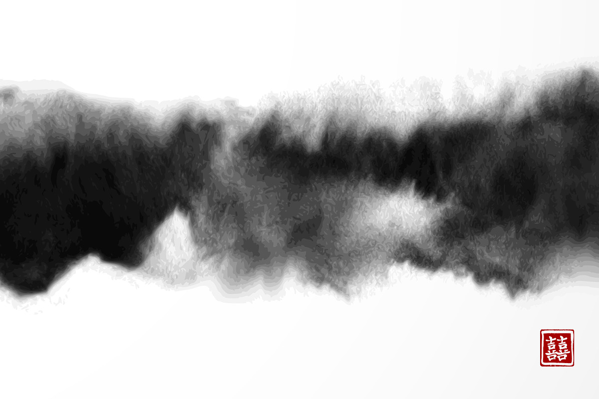 Vector ink wash painting textures, a Texture Graphic by Elina_Li (Photo 4 of 12)