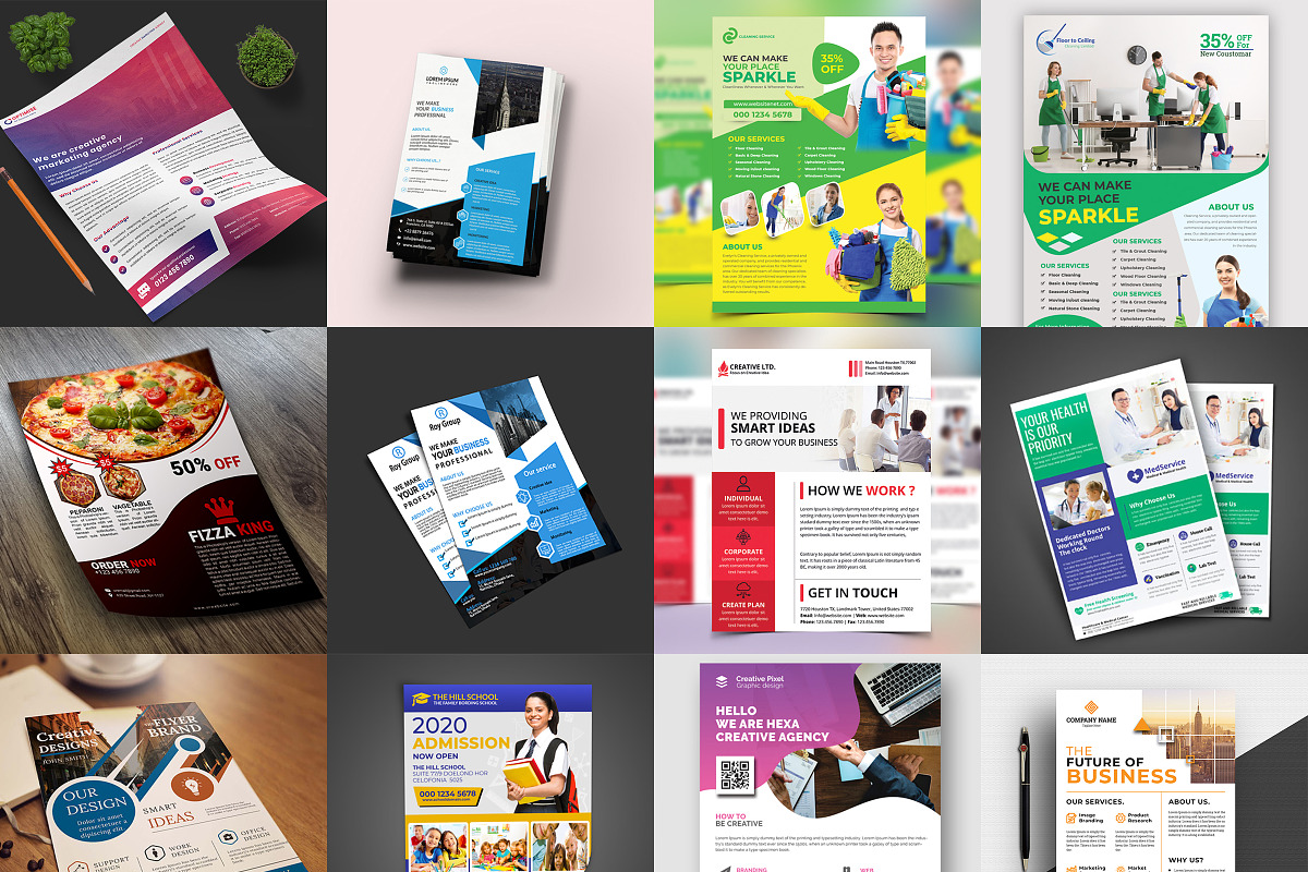 120 Flyer Templates Bundle, a Flyer Template by CodeGrape (Photo 8 of 11)