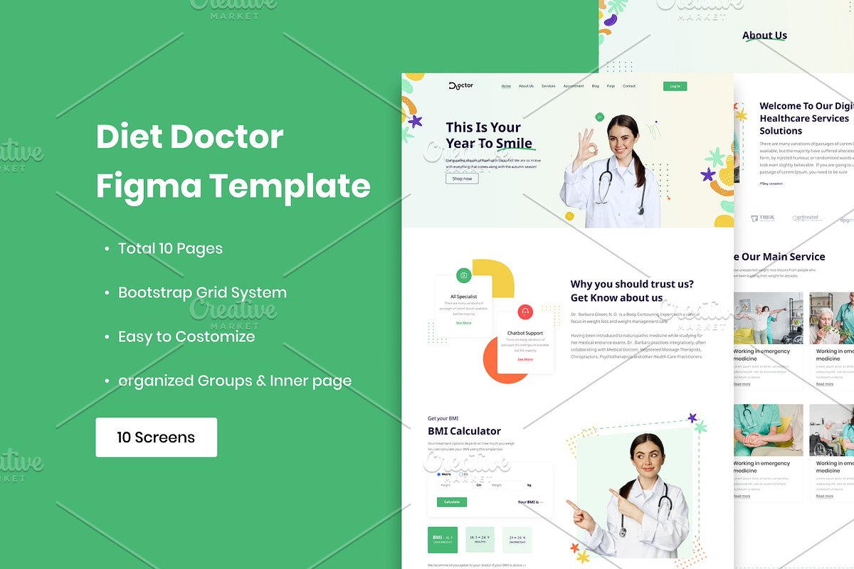 Doctor Landing page, a Landing Page Template by Themespell (Photo 4 of 5)
