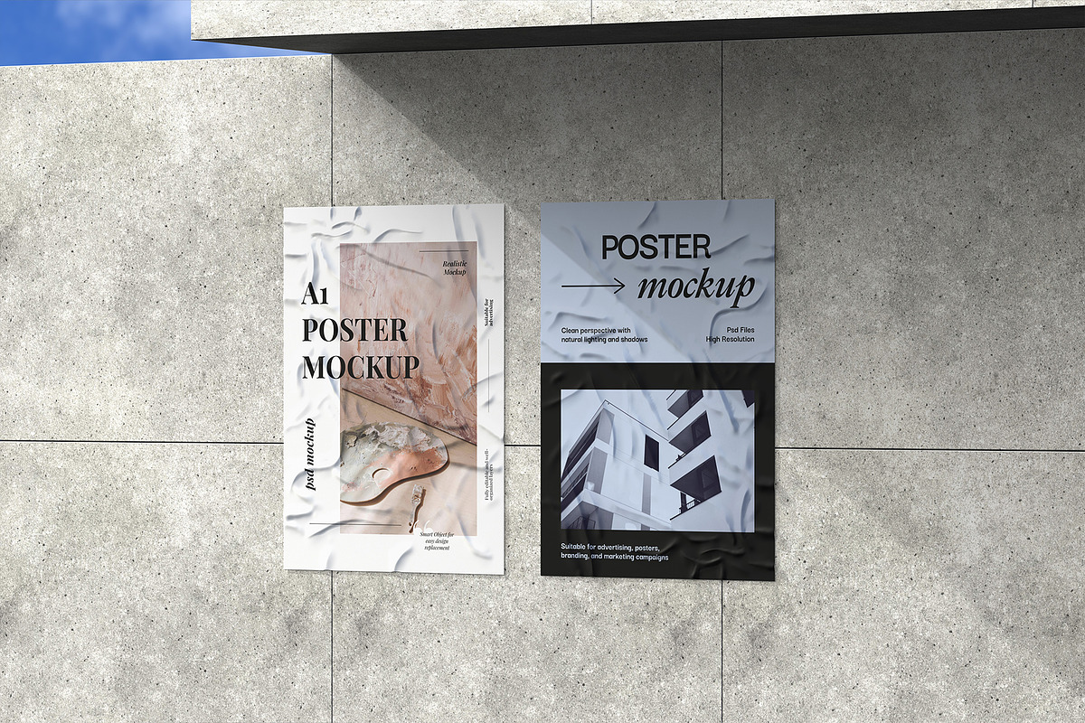 Glued Poster Mockup, an Advertising Mockup by graphicpages (Photo 5 of 9)