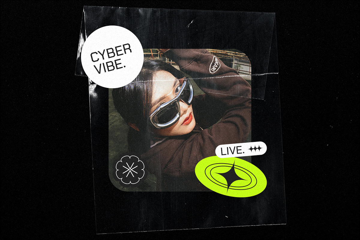 23 Y2K Hologram Badge Stickers, an Object Graphic by Parisa-Artstudio (Photo 2 of 7)