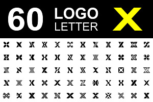 Set of letter X logo