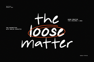 Loose Matter - Handwritten Font