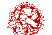 Christmas invitation wreath and card, a Card Template by incomible (Thumbnail 2 of 2)