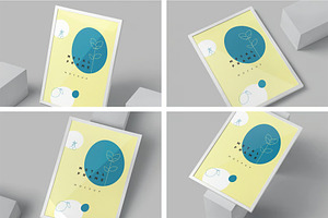 A4 Size Thin Metal Frame Mockups, an Advertising Mockup by megostudi0