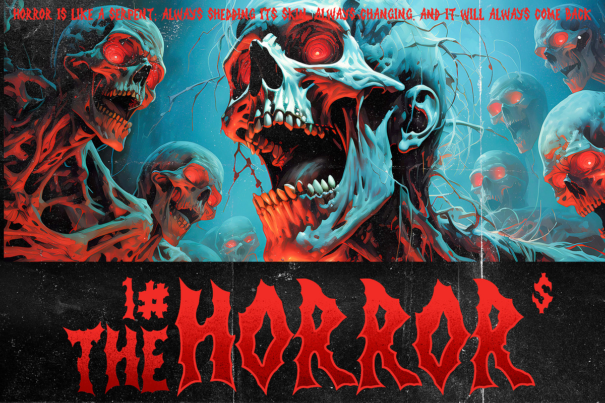 Strange Mystery Horror Metal Display, a Blackletter Font by dansdesign (Photo 7 of 9)
