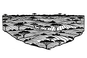 Abstract Savanna Scenery Silhouette, a Graphic by Designer_Momina (Thumbnail 10 of 13)