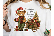 Christmas Highland Cow Cheer PNG, a Seasonal Illustration by Craft Nest (Thumbnail 4 of 6)