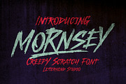 Mornsey Creepy Scratch Font, a Handwritten Font by Letterhend Studio (Thumbnail 1 of 9)