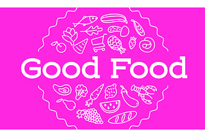 Healthy fresh food local symbol, a Food Illustration by Foxys Graphic