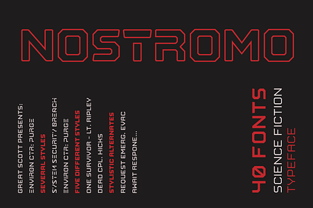 Nostromo - Retro futuristic font