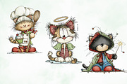 Whimsical Christmas Fluffy Cats PNG, an Illustration by Creative Art (Thumbnail 10 of 12)