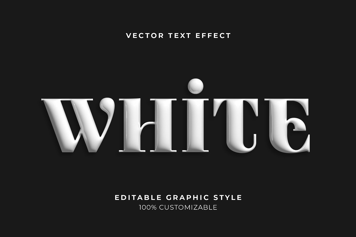 Elegant Glossy Bubble Text Effect