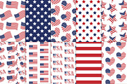 American USA flag patterns set, a Pattern Graphic by Swetsol (Thumbnail 2 of 9)
