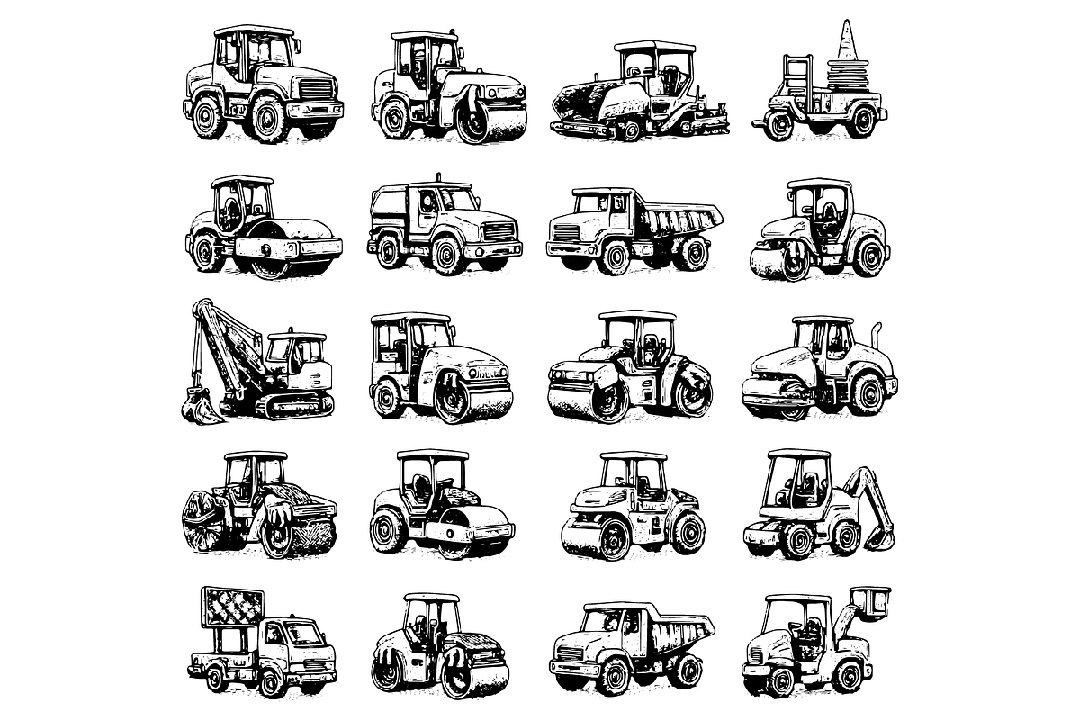 Construction Vehicles Collection, an Object Graphic by RT Studio