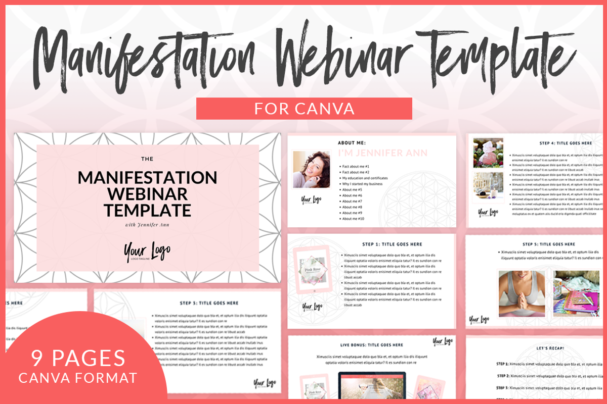 Manifestation Webinar CANVA Template, a Presentation Template by Coral Antler (Photo 1 of 3)
