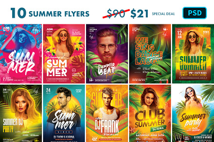 10 Summer Flyer Bundle