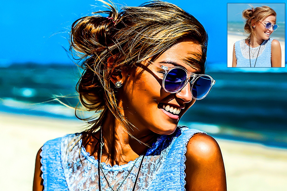 Colorful Oil Painting Photoshop Acti, an Action Add-On by designvillage (Photo 5 of 14)