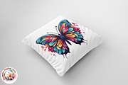 Watercolor Butterfly Logo Art, an Object Graphic by Negarin Digital Art (Thumbnail 8 of 11)