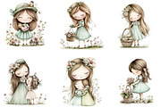 Mother's Day Girls Clipart, an Illustration by Designking (Thumbnail 3 of 5)