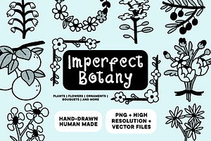 Imperfect Botany: Hand-Drawn Florals