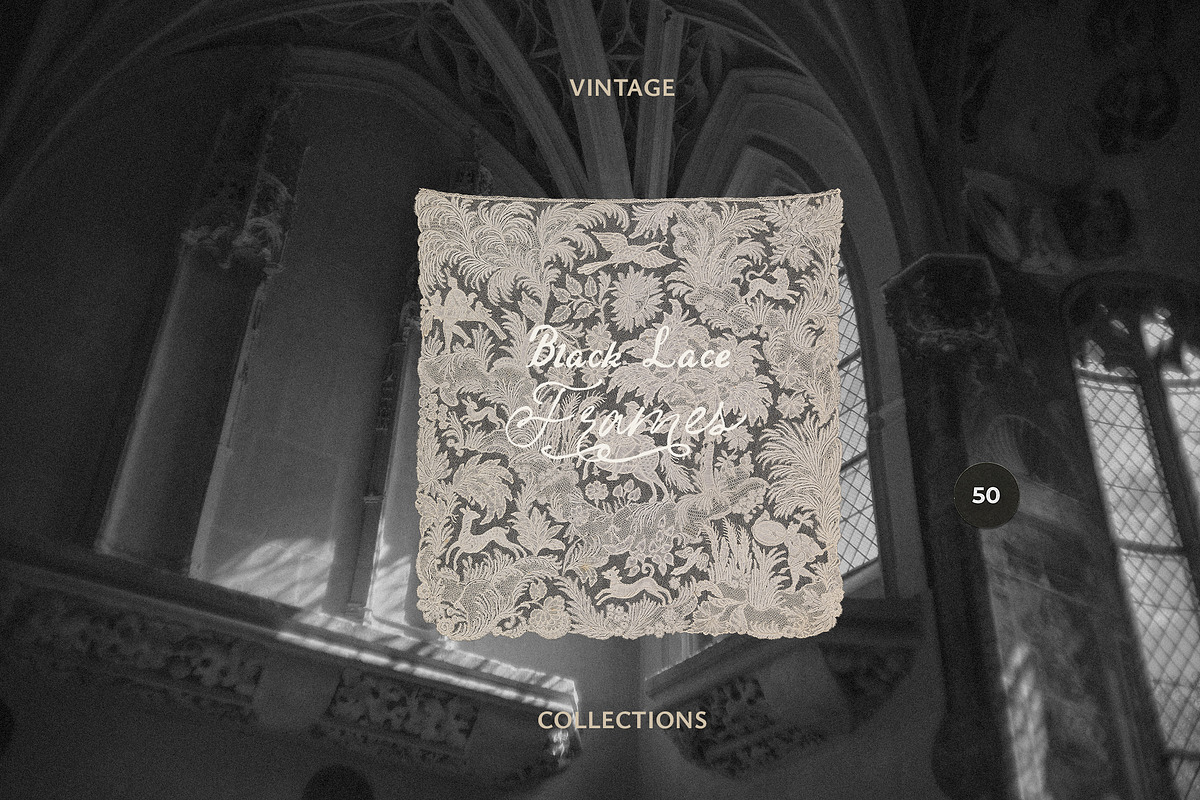 Vintage Black Lace Frames & Doilies, an Object Graphic by Lana Elanor (Photo 9 of 20)