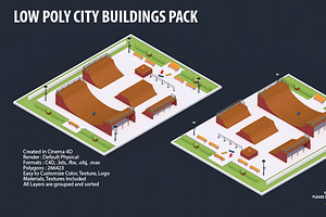 Low Poly City Buildings Pack 2