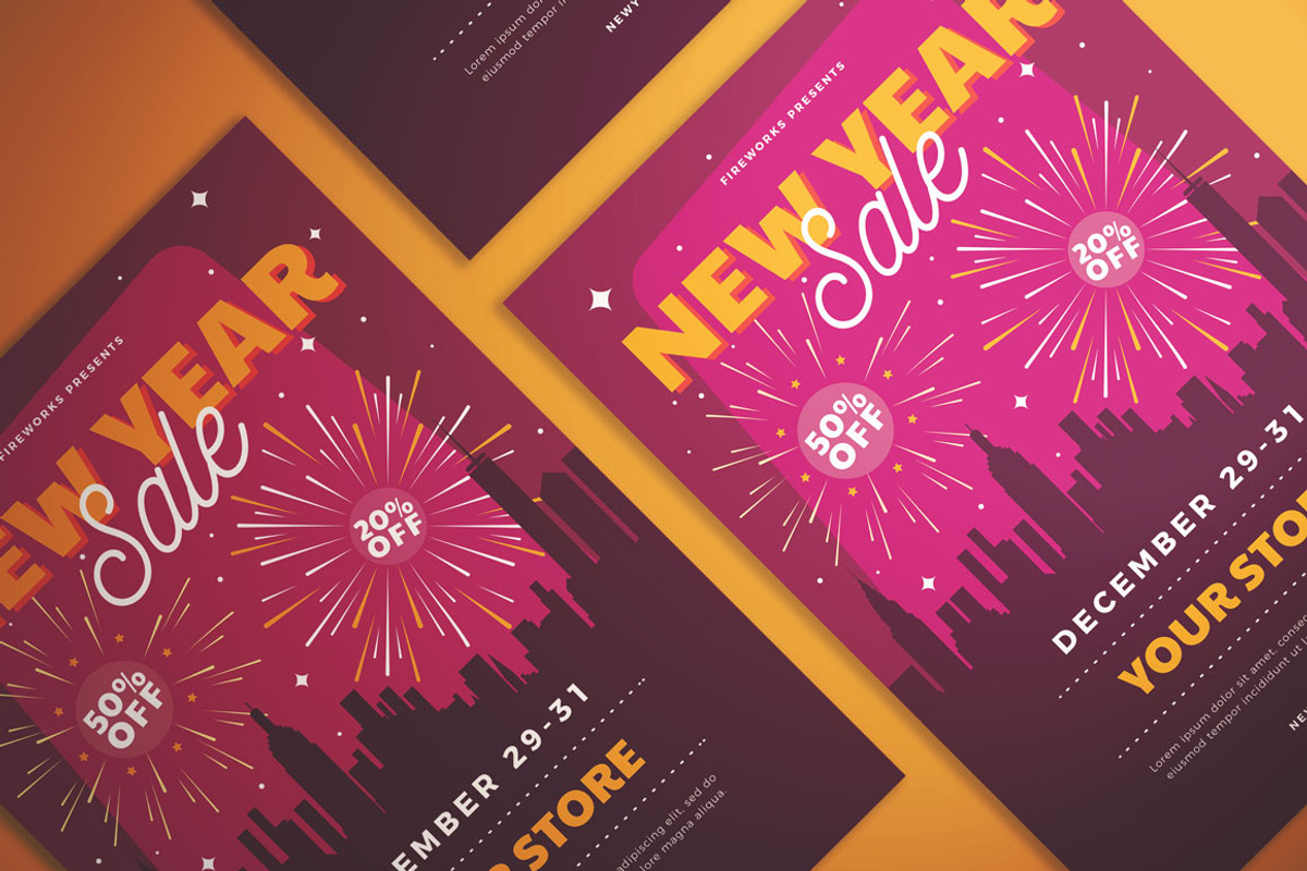 New Year Sale Flyer Vol. 02, a Flyer Template by KMZVR.Lab (Photo 3 of 4)