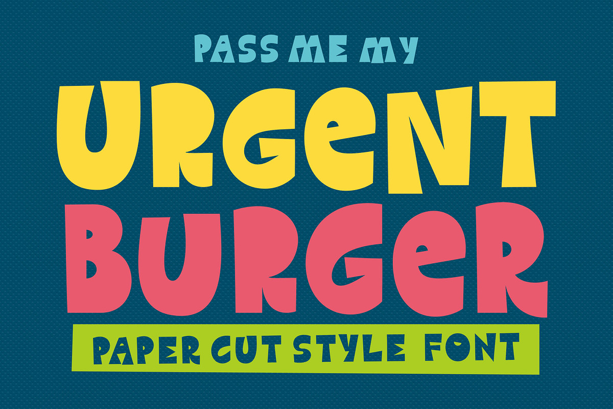 Uergent Burger - Papercut Style Font, a Handwritten Font by Four Lines Std. (Photo 1 of 10)