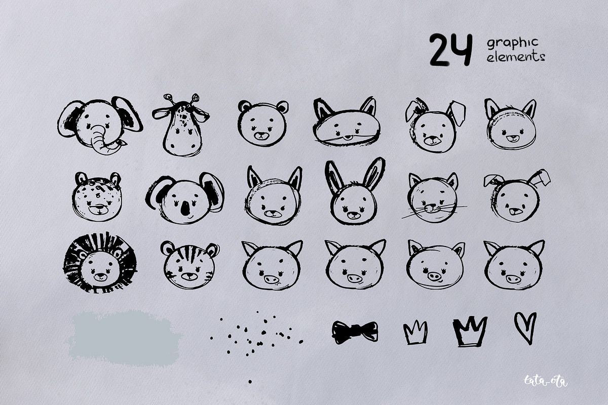 Baby animals, an Animal Illustration by tata_ota (Photo 2 of 18)
