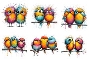 Quirky Birds on a Branch, an Illustration by CreationArt (Thumbnail 2 of 5)