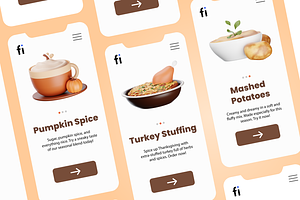 3D Thanksgiving Icons