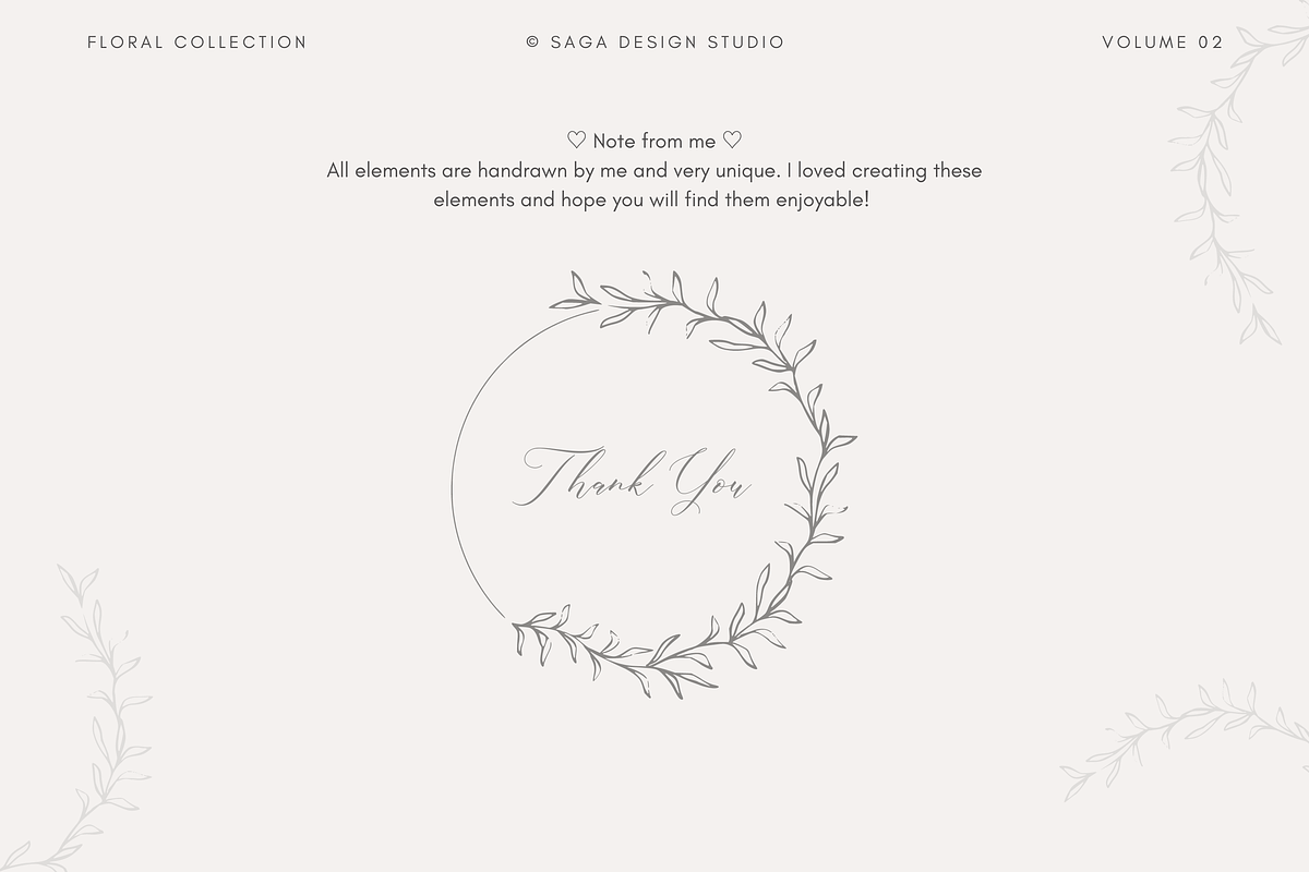 Vintage Floral wreaths and frames, an Illustration by Saga Design Studio (Photo 5 of 5)