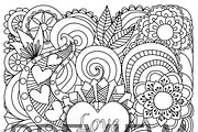 35 Valentine's coloring, an Animal Illustration by Somjai King (Thumbnail 3 of 36)