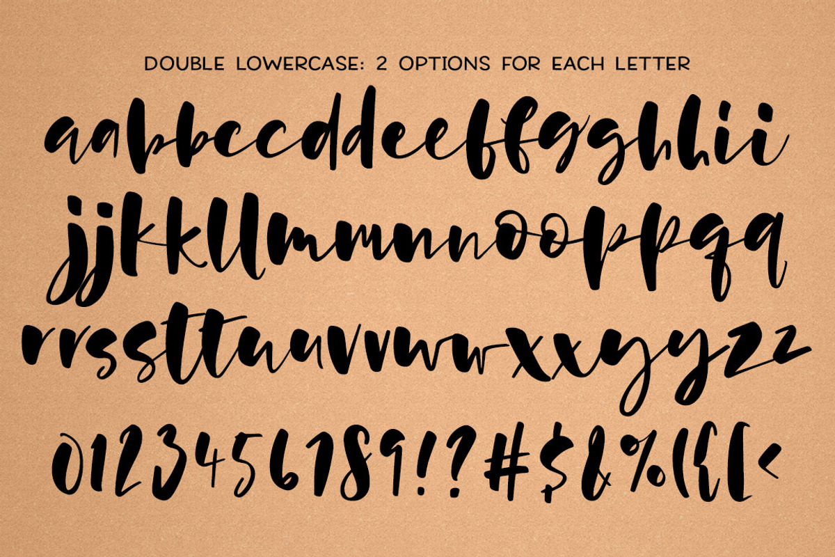 Hallsey - lowercase script font preview 2