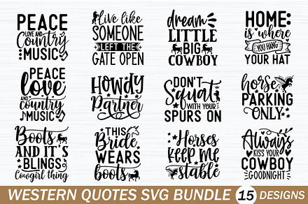 Western Quotes SVG Bundle